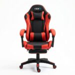 Silla Gamer CCS Roja y Negra — Con Reposapiés