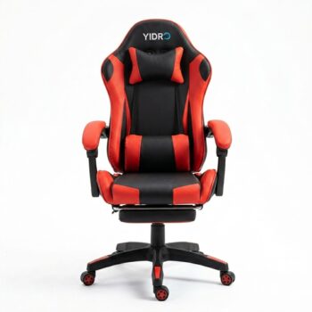 Silla Gamer CCS Roja y Negra — Con Reposapiés