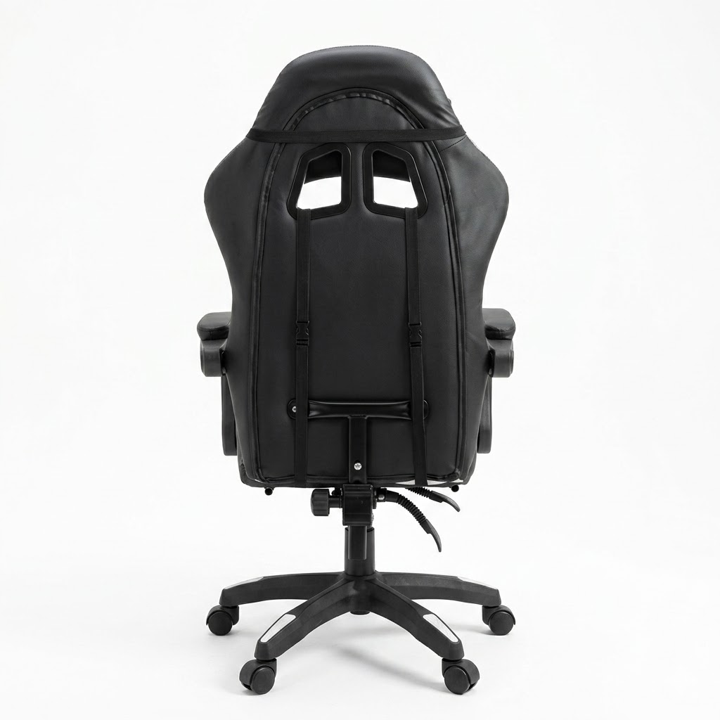 Silla Gamer CCS Blanca y Negra — Con Reposapiés