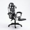 Silla Gamer CCS Blanca y Negra — Con Reposapiés — miniatura 6