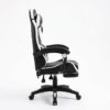 Silla Gamer CCS Blanca y Negra — Con Reposapiés — miniatura 3