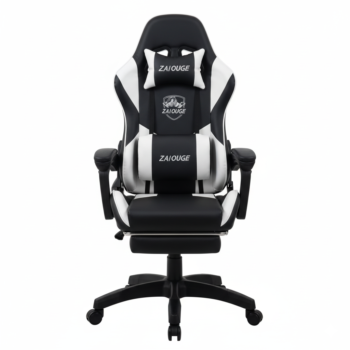 Silla gamer Zayouge blanco con negro