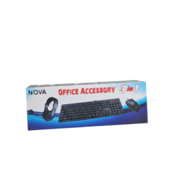 TECLADO MOUSE Y HEADSET NOVA USB 3 en 1