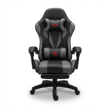 Silla Gamer Gris con Negro SF1770 — Ergonomica con Soporte Lumbar — YIDRO Costa Rica