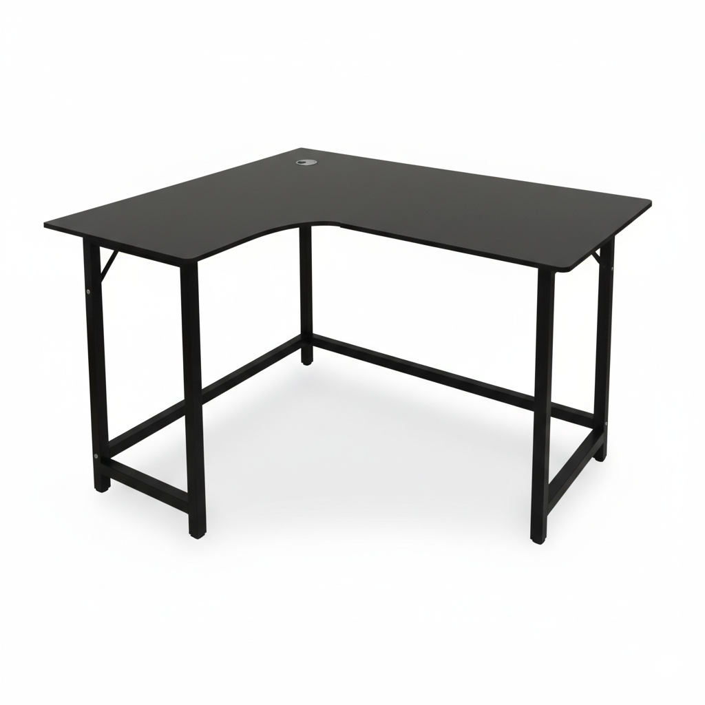 ESCRITORIO NEGRO TIPO L MEDIANO 120X100X75 CM