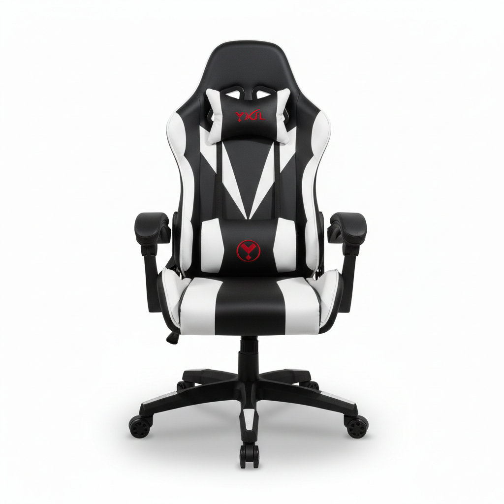 SILLA GAMER BLANCA CON NEGRO SF1769