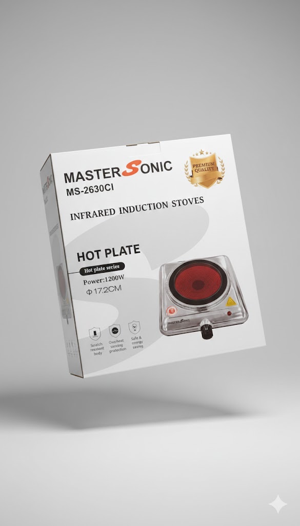 PLANTILLA ELECTRICA 1 PUESTO VITROCERAMICA INFRAROJO MASTERSONIC