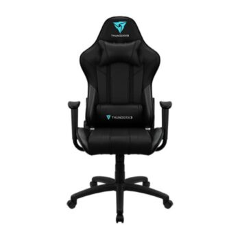 Silla Gamer Reclinable Cuero con Base Acero AeroCool Ec3-Black