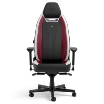 Silla Gamer Premium Cuero Alta Tecnología NobleChairs Legend Negra/Blanca/Roja