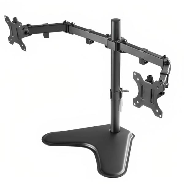 Soporte Doble para Monitores con Base hasta 32″ Unno Tekno Negro