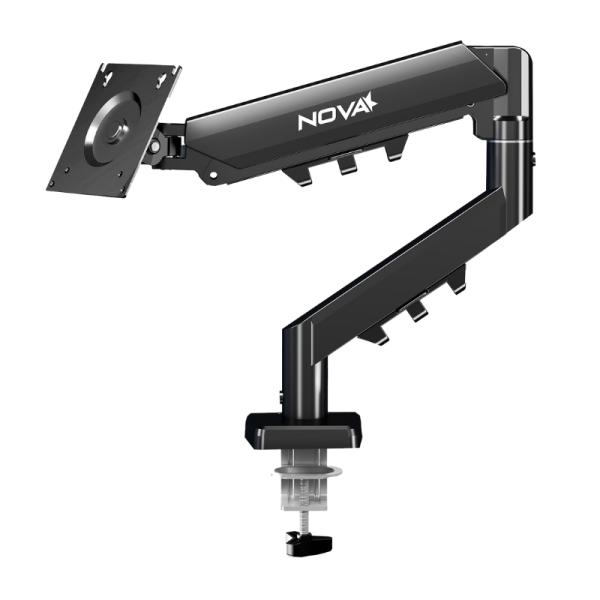 Brazo Articulado para Monitor hasta 32″ con Prensa Nova Negro